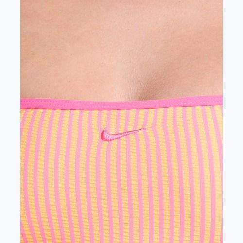 Maudymosi kostiumėlio viršus Nike Ripple Texture Bralette Classic Bikini pink glow