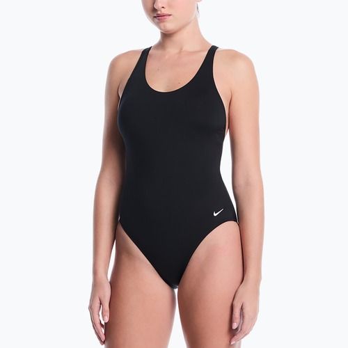 Moteriškas vientisas maudymosi kostiumėlis Nike Essential Scoop Neck black