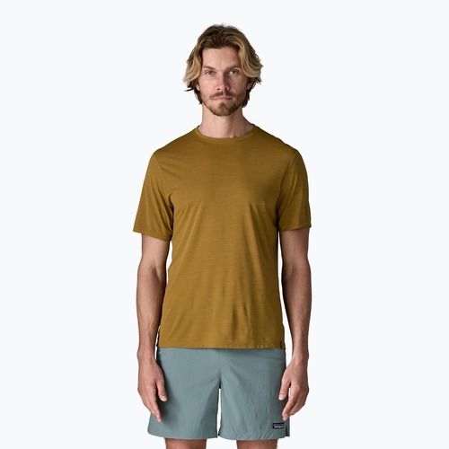 Vyriški marškinėliai Patagonia Capilene Cool Ultra bobcat brown/light bobcat brown x-dye
