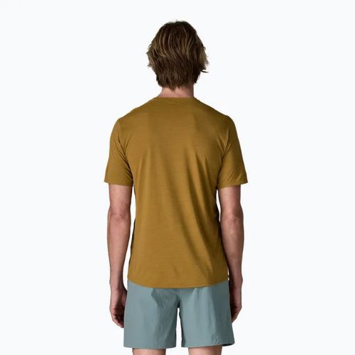 Vyriški marškinėliai Patagonia Capilene Cool Ultra bobcat brown/light bobcat brown x-dye