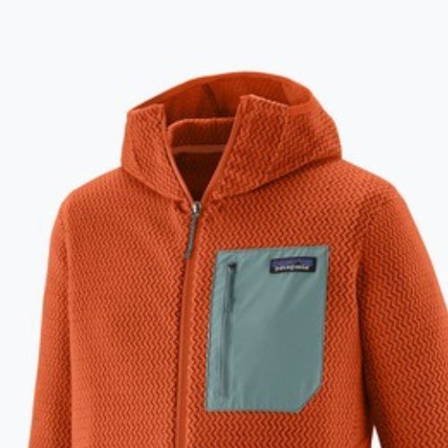 Vyriškas žygio džemperis Patagonia R1 Air Full Zip Hoody coal orange