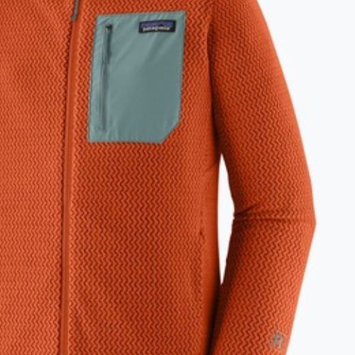 Vyriškas žygio džemperis Patagonia R1 Air Full Zip Hoody coal orange