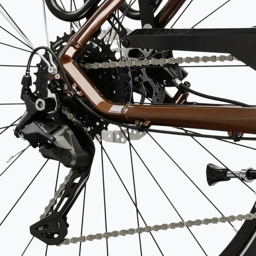 Vyriškas žygio dviratis KROSS Trans 5.0 brown/silver/gloss