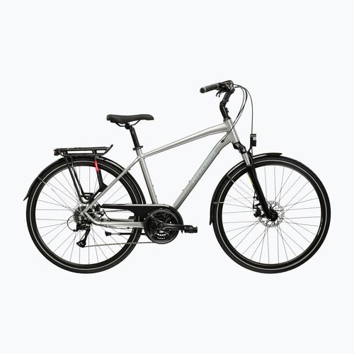 Vyriškas žygio dviratis KROSS Trans 3.0 silver/blue/gloss