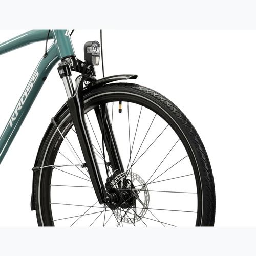 Vyriškas žygio dviratis KROSS Trans 3.0 green/silver/gloss