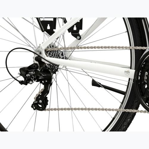 Moteriškas žygio dviratis KROSS Trans 1.0 In white/grey/gloss