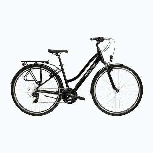 Moteriškas žygio dviratis KROSS Trans 1.0 In black/silver/gloss