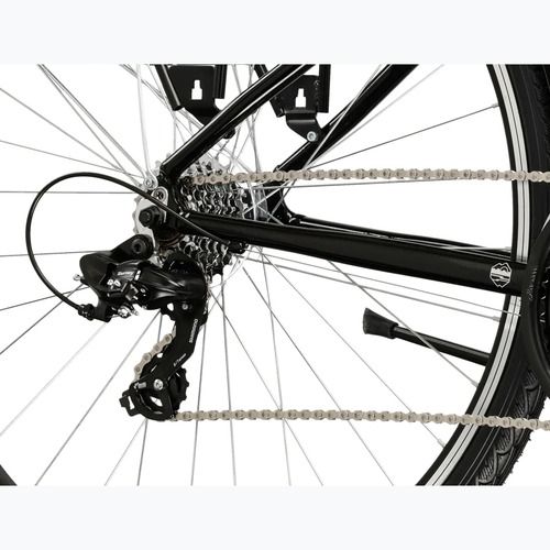 Moteriškas žygio dviratis KROSS Trans 1.0 In black/silver/gloss