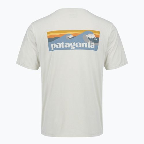Vyriški marškinėliai Patagonia Capilene Cool Daily - Boardshort Logo dyno white