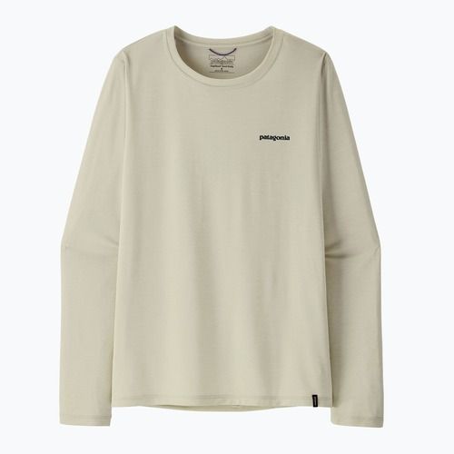 Moteriški marškinėliai ilgomis rankovėmis Patagonia Capilene Cool Daily Shirt - Boardshort Logo dyno white