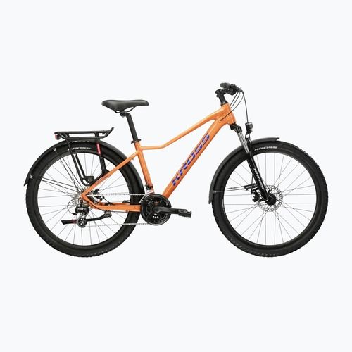 Moteriškas kalnų dviratis KROSS Lea 2.0 Eq W 27.5 orange/navy blue/gloss