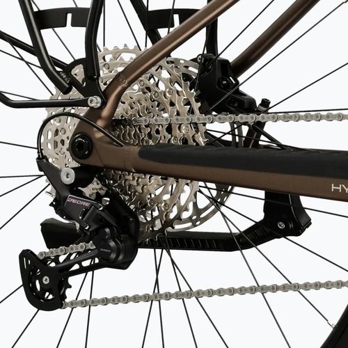 Elektrinis dviratis KROSS Influx Suv Hybrid 4.0 800 29 electric gray/copper/matte