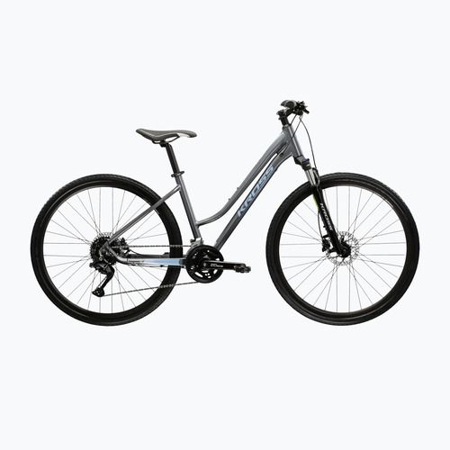 Moteriškas krosinis dviratis KROSS Evado 5.0 In grey/blue/gloss