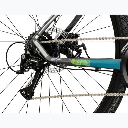 Kroso dviratis KROSS Evado 3.0 grey/teal/gloss