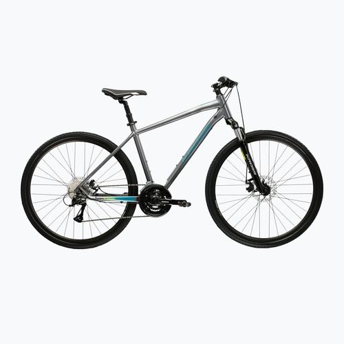 Kroso dviratis KROSS Evado 3.0 grey/teal/gloss