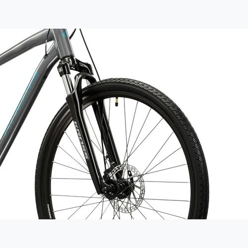 Kroso dviratis KROSS Evado 3.0 grey/teal/gloss