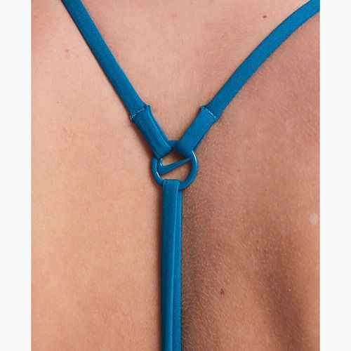 Moteriškas vientisas maudymosi kostiumėlis Nike Swoosh Link Y-Back green abyss