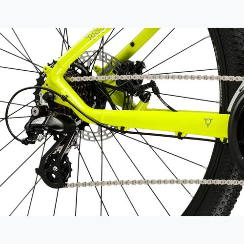 Kalnų dviratis KROSS Hexagon 2.0 27,5" lime/blue/gloss