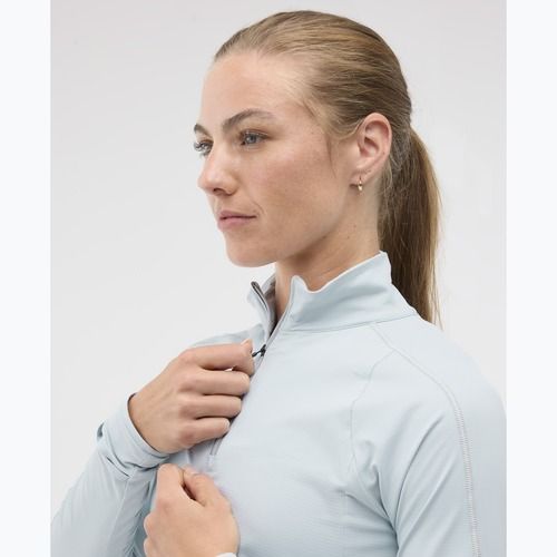 Moteriškas bėgimo džemperis HOKA GlideTech Quarter Zip mineral blue