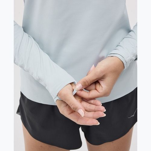 Moteriškas bėgimo džemperis HOKA GlideTech Quarter Zip mineral blue