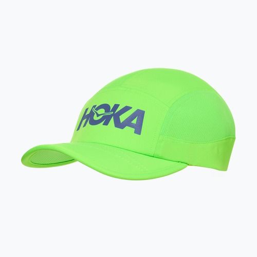 Kepurė su snapeliu HOKA Run neon green