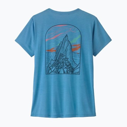 Moteriški marškinėliai Patagonia Capilene Cool Daily - Cloud Crag shore blue/light shore blue x-dye