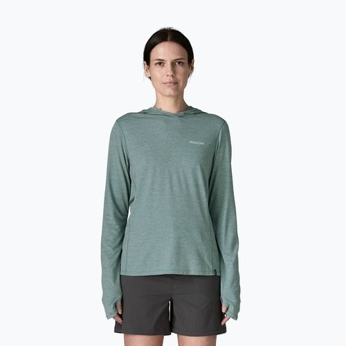 Moteriškas džemperis Patagonia Capilene Cool Sun Hoody nouveau green/blue sage x-dye