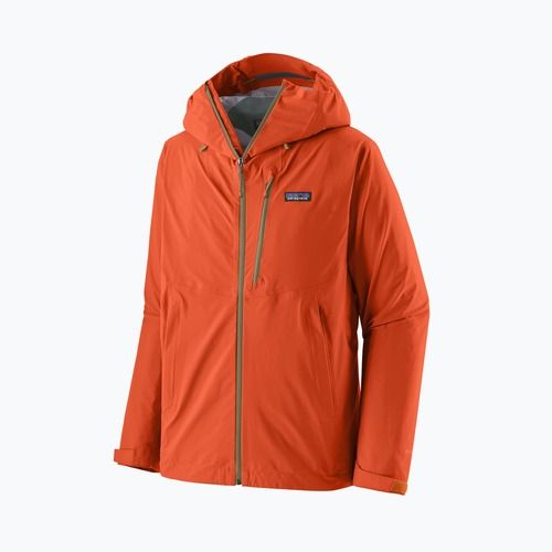 Vyriškas lietpaltis Patagonia Granite Crest Rain coal orange