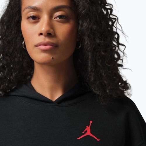 Moteriškas džemperis Jordan Fleece Hoodie black/gym red