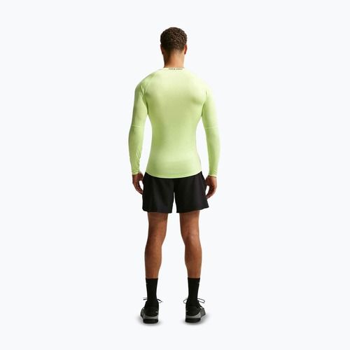 Vyriški treniruočių marškinėliai ilgomis rankovėmis Nike Pro Dri-Fit Tight Fitness light liquid lime/black