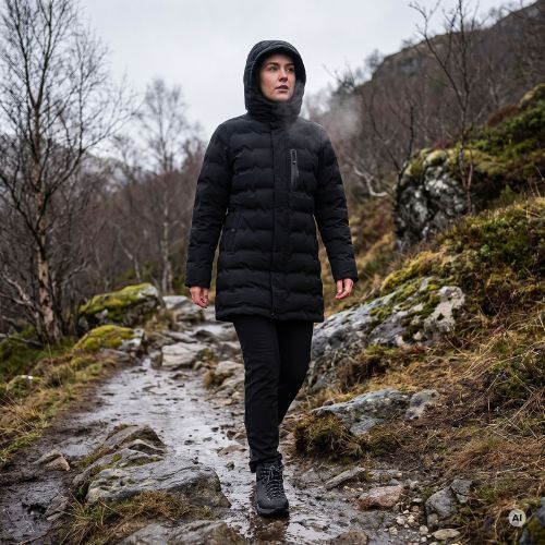 Moteriška pūkinė striukė KADVA Alpine WMNS juoda