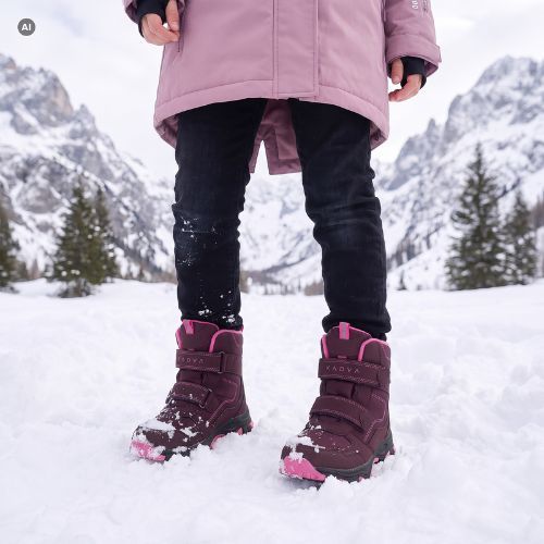 Vaikiški žieminiai batai KADVA Snowey Mid WP rožiniai