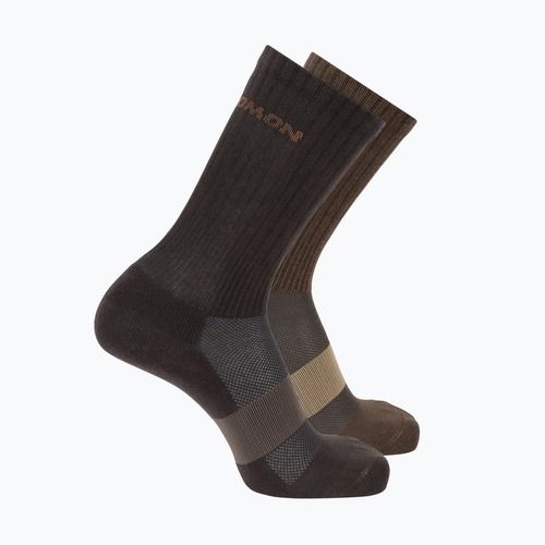 Kojinės Salomon Evasion Crew 2 pairs dark earth/walnut