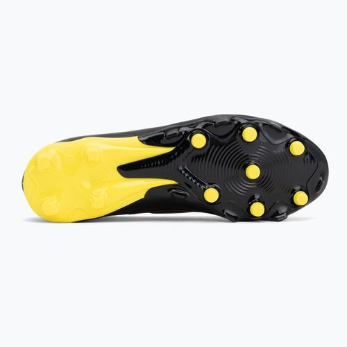 Vaikiški futbolo batai New Balance Tekela Team V5 black 100/punch yellow/fire cracker