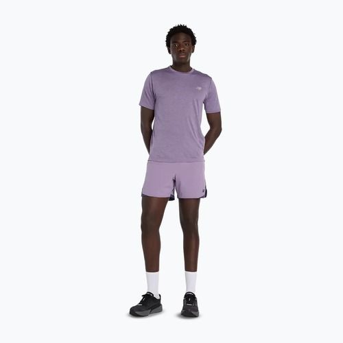 Vyriški marškinėliai New Balance Athletics Run candied violet heather