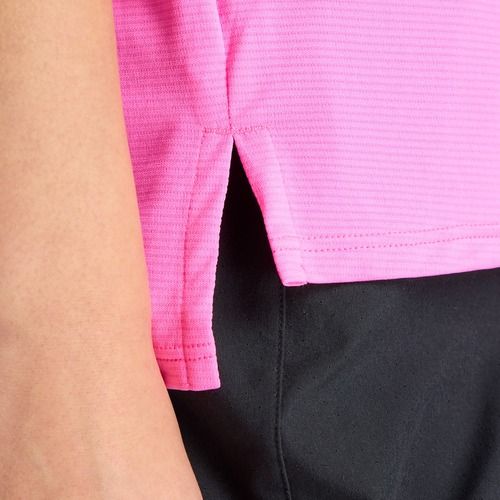 Moteriški bėgimo marškinėliai New Balance Essentials pink heat