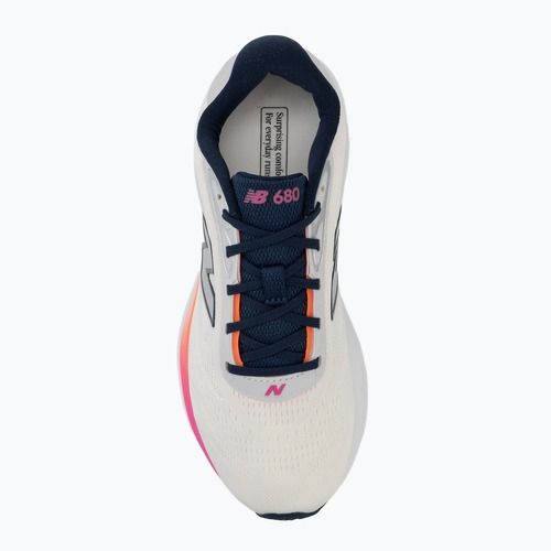 Moteriški bėgimo batai New Balance Fresh Foam 680's V9 sea salt/tangerine heat/pink heat