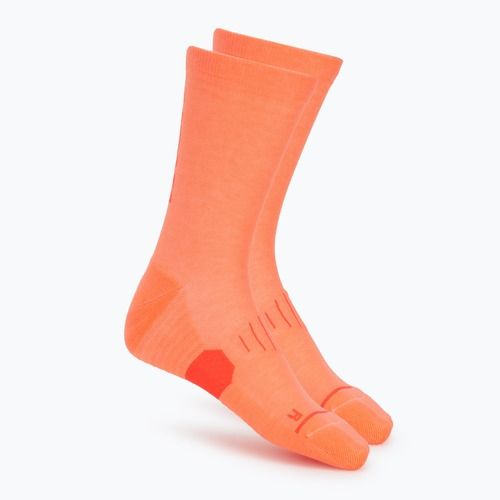 Kojinės HOKA Gpx Crew Run neon cantaloupe