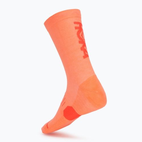 Kojinės HOKA Gpx Crew Run neon cantaloupe