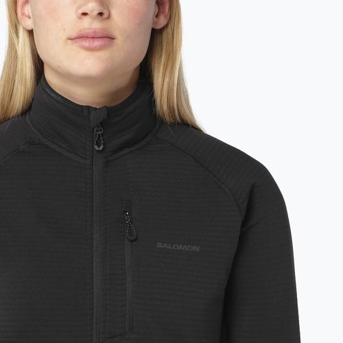 Moteriškas flisinis džemperis Salomon Lightwarm Full Zip deep black
