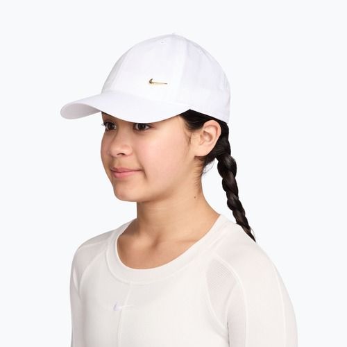 Vaikiška kepurė su snapeliu Nike Dri-FIT Club white/flt gold