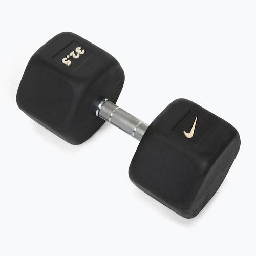 Gumuotas hantelis Nike Strength Hex Dumbbell 32,5 kg black/white