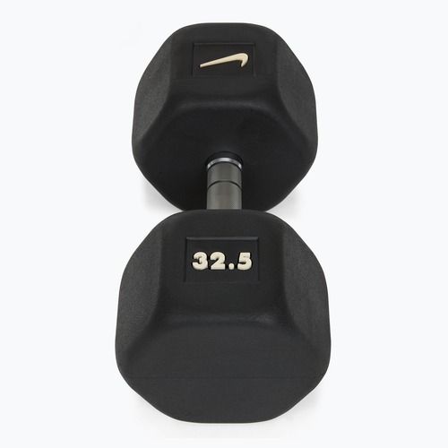 Gumuotas hantelis Nike Strength Hex Dumbbell 32,5 kg black/white