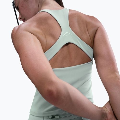 Moteriški marškinėliai Nike Trail Medium Support Sports Bra Tank Top light silver