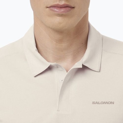 Vyriški polo marškinėliai Salomon Trackline Polo silver cloud