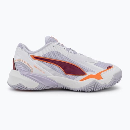 Moteriški rankinio bateliai PUMA Solarstrike 4 puma white/heat fire/lilac crush berry