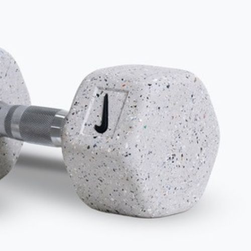 Hanteliai Nike Strength Grind Hex Dumbbell 2 x 10 kg wolf grey