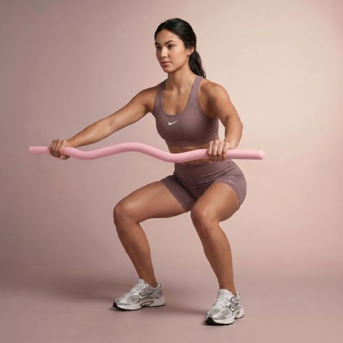 Lenkta štanga XTREXO SCULPT 110 cm rožinė