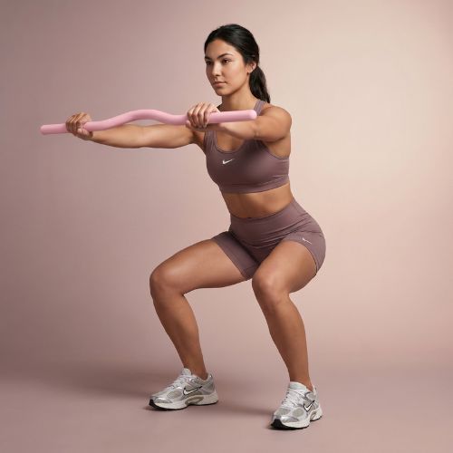 Lenkta štanga XTREXO SCULPT 90 cm rožinė