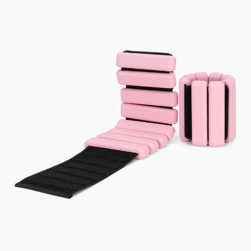Svorio mankštos ant kulkšnių ir riešų XTREXO SCULPT 2 x 1.5 kg rožinis